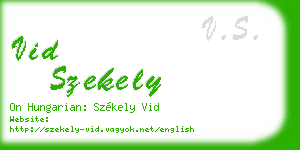 vid szekely business card