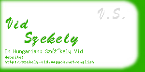 vid szekely business card